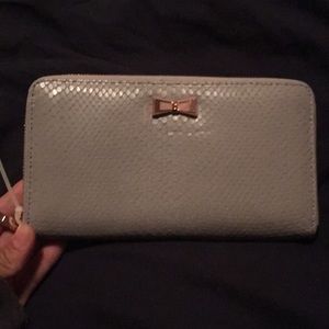 Gray snakeskin style wallet - Ted Baker London